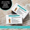 PTSD emotional support dog etiquette card